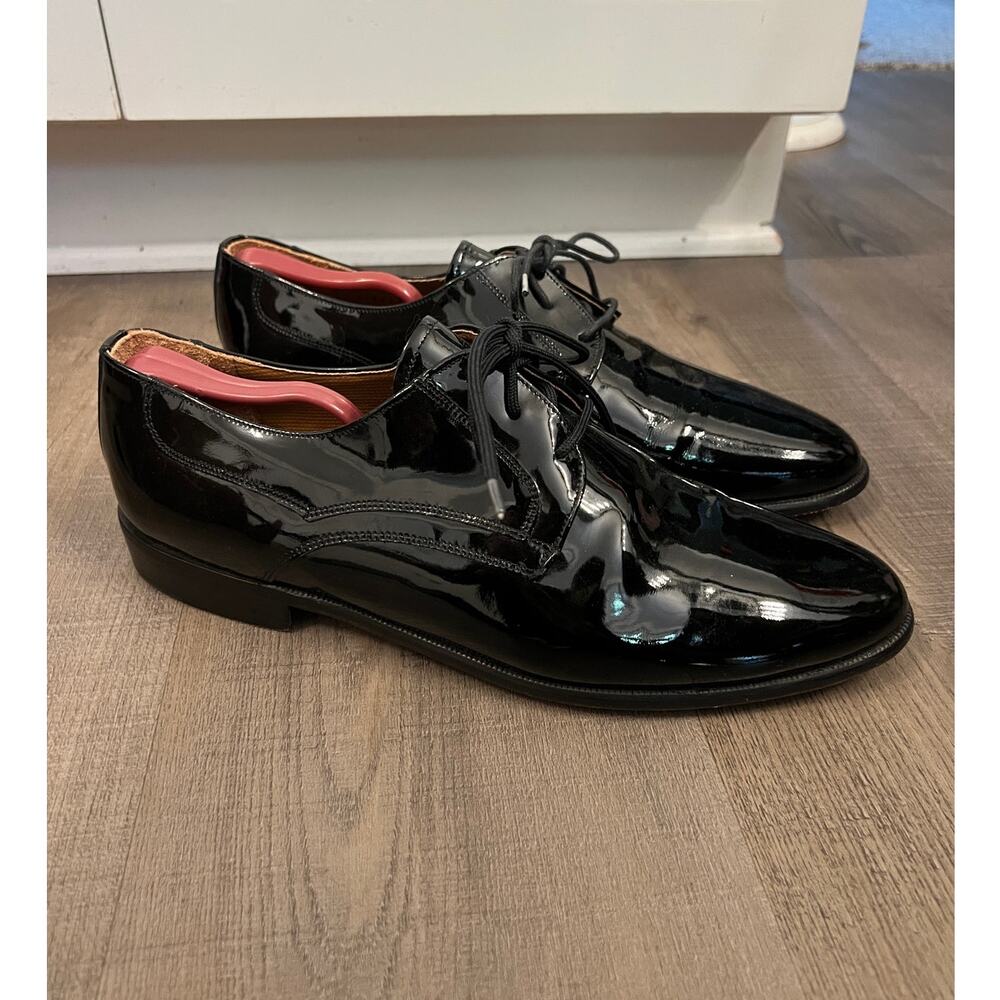 Giorgio Brutini High Shine Black Patent Leather Tuxedo Dress Shoes